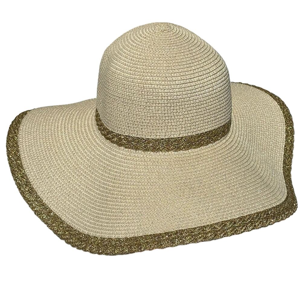 Tan & Gold Cruise Club Sun Hat